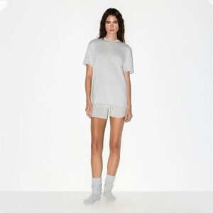 Skims Boyfriend T-Shirt & Cotton Rib Boxer Sleep Set